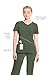 Infinity Cherokee Women Nurse Scrubs Top Mock Wrap 2625A, XS, Olive