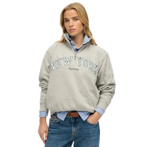 Superdry Para Mujer. W2012259A Sudadera Athletic Gris (M), Casual, AlgodóN