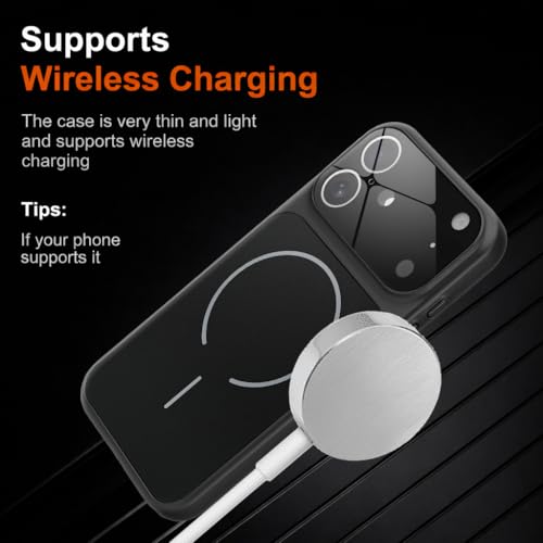 Image of SHINESTAR iPhone 16 Case - Premium Shockproof Protective Cover, Wireless Charging Compatible, Slim & Durable Luxury Back Cover with Camera Protection (Black)