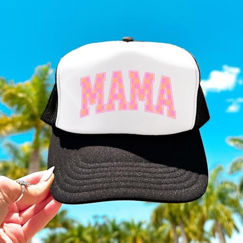 Gorra trucker para mujer en blanco y negro miniatura 3