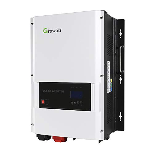 Soniker Solar Inverter Growatt 48V 6000W Split Phase Solar Inverter Built-in 80A MPPT Solar Charge Controller,Pure Sine Wave AC Output120/240V