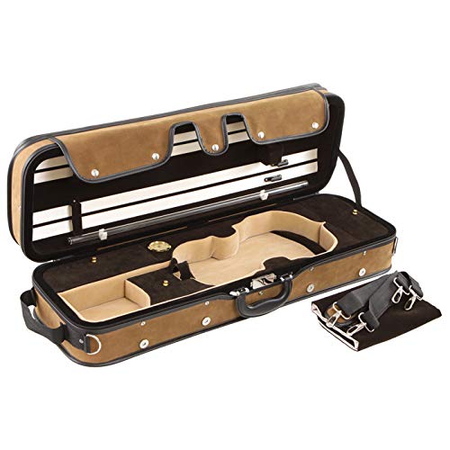 Maletín de violín 4/4 – 3/4 marrón y beige/marrón