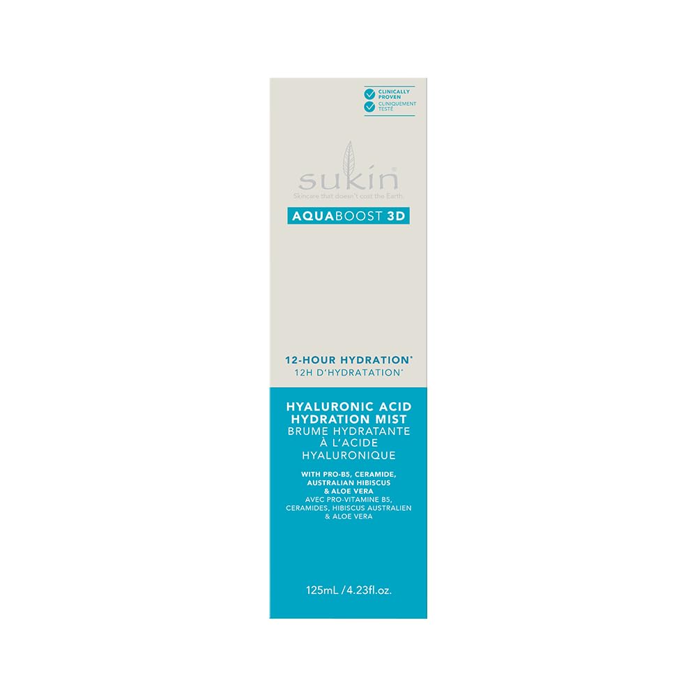 Sukin, Aquaboost 3d Hyaluronic Acid Hydration Mist, 12-Hour Hydration, Paraben Free Toner for Face - Image 2