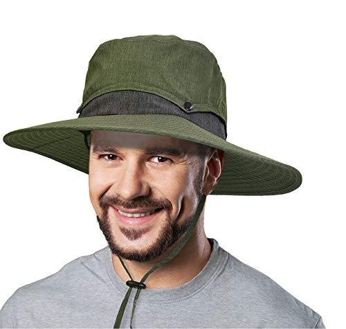 Image of Solaris Sun Hat with Neck Flap, UPF 50 Sun Protection Lightweight Sun Cap for Men Women, Wide Brim Hat for Fishing Hiking