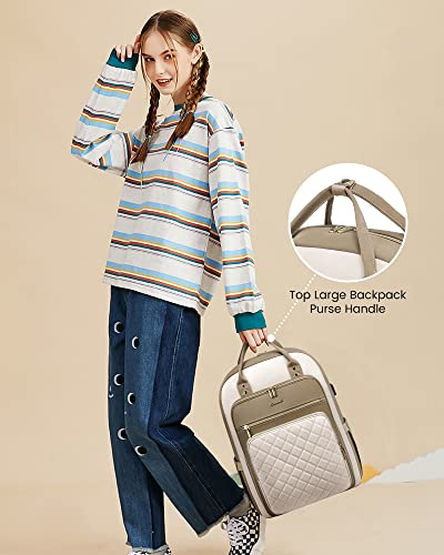 Image of LOVEVOOK Laptop Backpack for Women, Stylish Backpack Purse with USB Port for Travel Work Commuter, Lightweight Casual Daypacks, Nurse Teacher Computer Bag, College Bookbag, Fit 15.6 inch Laptop