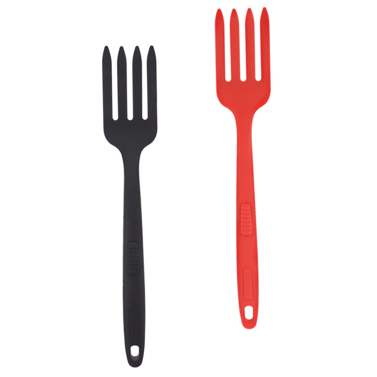 OFFSCH 2Pcs Reusable Silicone Fork Wear Resistant Food Utensils for Easy Cleaning for Daily Use Comfortable Grip Non Stick Safe and Reliable Cooking Forks