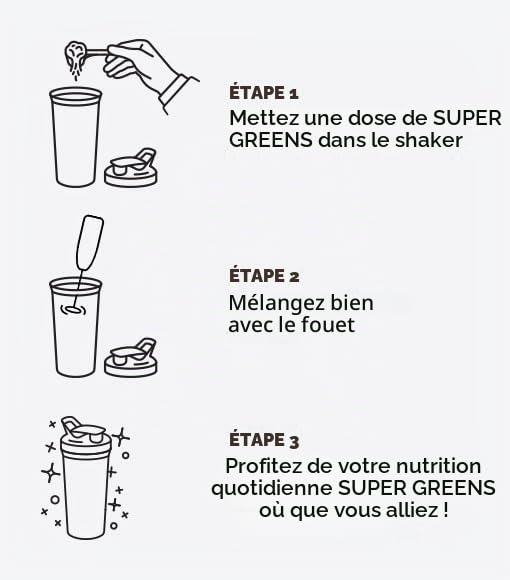 Herboxa SUPER GREENS Complément alimentaire en poudre avec racine de chicorée zinc et chrome saveur pêche glacée 50 portions