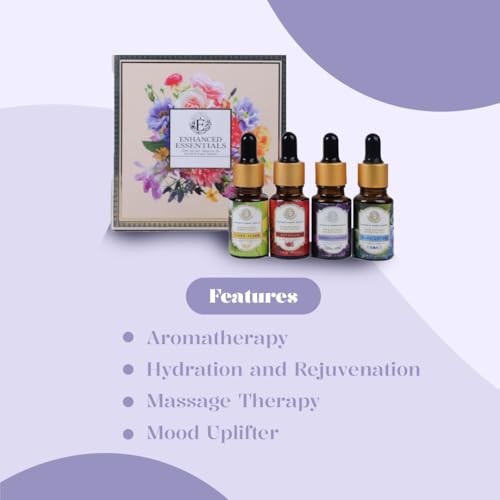 Image of Luxurious Essential Oil Box of French Lavender, Geranium,Blue Lotus,Ylang Ylang|100% Pure,Natural and Concentrated| Therapeutic & Ultra Premium Grade Essential Oils for Home Diffusers, Skin, Aromatherapy, Bath, Massage,Humidifiers, Gifting,Soap and Candle Making | Set of 4 x 10 ml