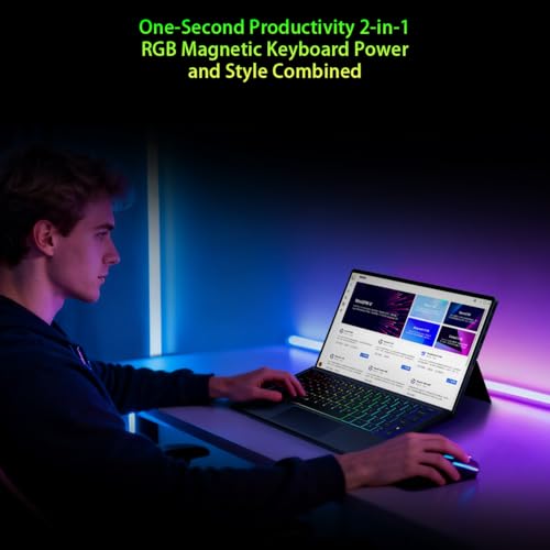 Image of OneXPlayer Super X Gaming Tablet with AMD Ryzen AI Max 395, Radeon 8060S Graphics,14 in 2.8K 120Hz OLED Display,LPDDR5X 8000 MT /s,Magnetic Keyboard,85.58 Wh(64GB RAM + 1TB SSD)