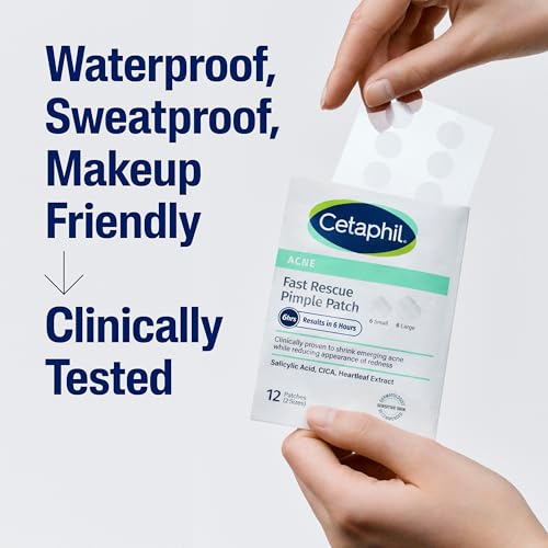 Cetaphil Acne Patches, Pimple Patches for Sensitive Skin, Formulated with Salicylic Acid, CICA, and Heartleaf Extract for Emerging Pimples, Visible Results in 6 Hours, 24 Count - Image 3