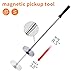 Rechabite 35 LB Magnetic Sweeper Telescoping Pick-up Tool, Upgraded Pole Magnet Stick, Pickup Nails, Screws, and Metal, Screws Parts Finder, Black Handle