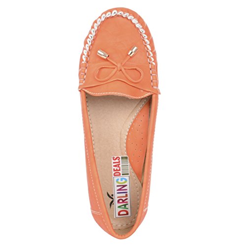 Buy DARLING DEALS Women Orange Loafers Flat at Amazon.in