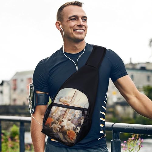 Bolso cruzado deportivo para pecho, viaje y senderismo miniatura 3