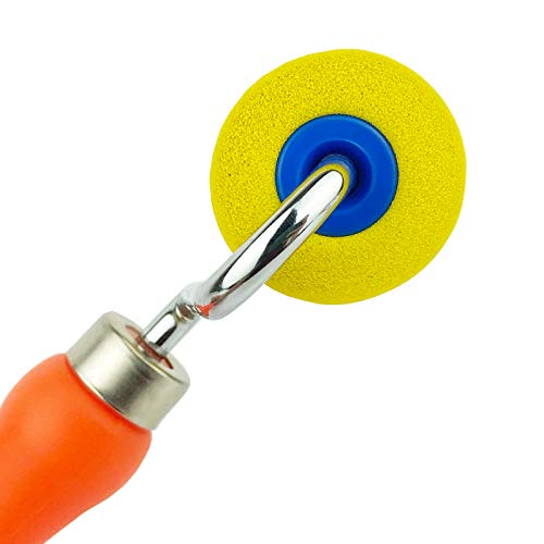 CARTINTS Weiche Nahtrolle, sichere Installation von Tapeten, Vinylfolie, Fensterfolie, mit 6,1 cm Schwamm-Rollkopf und bequemem Griff, 20,1 cm Länge