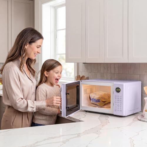 Nostalgia Modern Retro Compact Countertop Microwave Oven - 1.1 Cu. Ft. - 1000-Watts with LED Digital Display - Child Lock - Easy Clean Interior - Lavender by Nostalgia - Used condition - Image 7