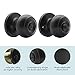 KNOBWELL 5 Pack Matte Black Door Knobs Privacy Door Knob for Bedroom or Bathroom Door Knob, Interior Door Knobs, Black Door Knob with Lock, Locking Door Knob Door Handle Lock for Interior Doors
