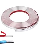 Youzzei Car DIY Chrome Tape, Silver Chrome Trim Car Interior Trim Strips (15mm x 5m)