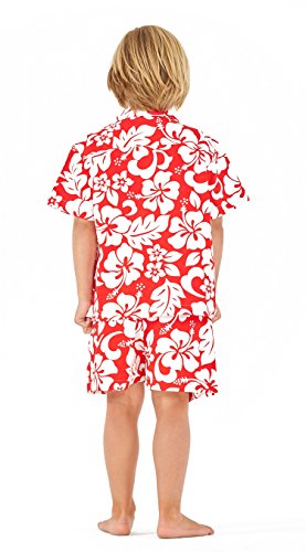 Image of Boys' Aloha Luau Shirt Cabana Set in Signature Prints | 100% Cotton; Button Front Shirt; Signature Tropical Prints; Lightweight Comfort; Vacation Ready