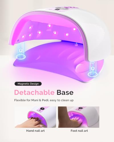 Image of MelodySusie Cordless UV Nail Lamp with 3 Timers & Smart Sensor, 2026 Uprgraded P-Plus30G Rechargeable UV Light Cures All Gels, Especially Builder, Hard, Extension, Acrylic & Chrome Gel Polishes Purple