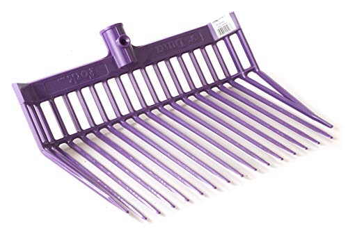 Little Giant DuraFork Pitch Fork Replacement Head | Durable Polycarbonate Stable Fork Head with Angled Tines | Manure Fork | Made in USA (Pack of 1 Purple)