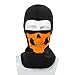 Produktbild Sijueam Reflektierende Facemask UV Schutz Schädel Maske Under Helmet Balaclava Sturmhaube für Radfahren Skifahren Skelett Fullface Mask Kopfmaske Winddichte Mütze für Outdoor Aktivitäten One Size Orange