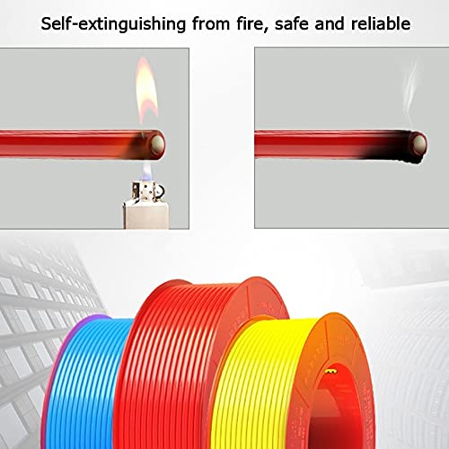 BV Copper Solid Single core el Electrical Wires Electric Guide Wire Power PVC Single core Cable 220V red fil 18 16 12 awg 14awg (Color : Red, Length : 10m)