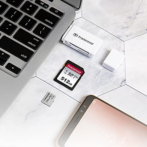 Transcend Scheda di memoria microSDXC 300S Classe 10 da 512 GB con fino a 95/45 MB/s (per smartphone e console Nintendo Switch) con adattatore SD e confezione Frustration Free - TS512GUSD300S-A - Vista 4
