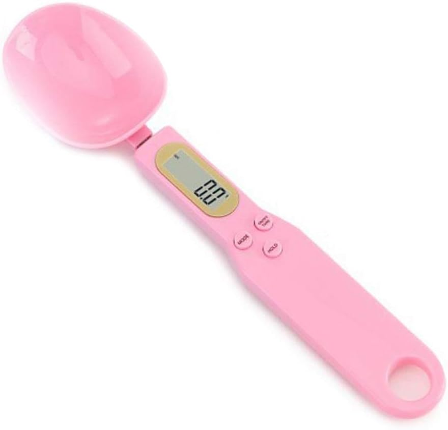 Kitchen Scale Food Steelyard Weighing and Measuring Dry Liquid Ingredient Milk Tea Flour Spices Medicine 1.1lb/500g(0.1g) Portable LCD Display Milligram Scale C52 Pink