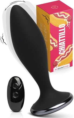 MySecretCase Dilatatore Ano per Donna Plug Anale Vibrante con Comando a Distanza. Dilatatore Ano per Uomo 10 Modalità di Vibrazione Vibratore Anale Anal Plug Ricaricabile USB Waterproof