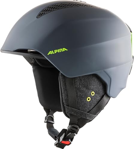 ALPINA Grand - Sicherer, Optimal Klimatisierter, Bruchfester & Anpassbarer Skihelm Für Erwachsene, Charcoal-neon matt, 57-61 cm