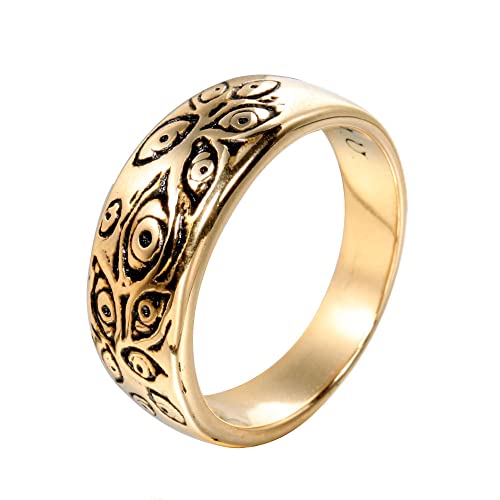 Bague Oeil de Dieu pour hommes PMTIER en acier inoxydable vintage taille 54 au 70