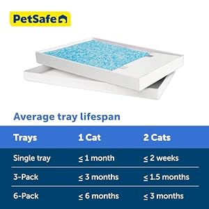 PetSafe ScoopFree Crystal Litter Tray Refills, Premium Blue Crystals, 6-Pack, Disposable Tray, Leak Protection & Low Tracking, for Cats — photo 5 of 6