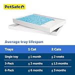 PetSafe ScoopFree Crystal Litter Tray Refills – Premium Blue Crystals, 6-Pack – Disposable Tray – Includes Leak Protection & Low Tracking Litter – Absorbs Odors on Contact - Image 5