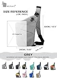 Wryhaul Peaksta Slim Carry, Anti-Diebstahl-Reisetasche, Die Slim Carry Sling Bag, Multifunktionale Crossbody Umhängetasche, Peak Carry Slim Carry Travel Safe Crossbody Bag (F,Rechte Schulter) - 5