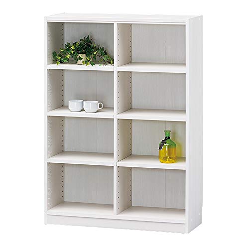 白井産業 フリー ラック シェルフ 本棚 ホワイト 高さ120 奥行29 幅87 高さ120 奥行29cm TNL-1287WH タナリオ