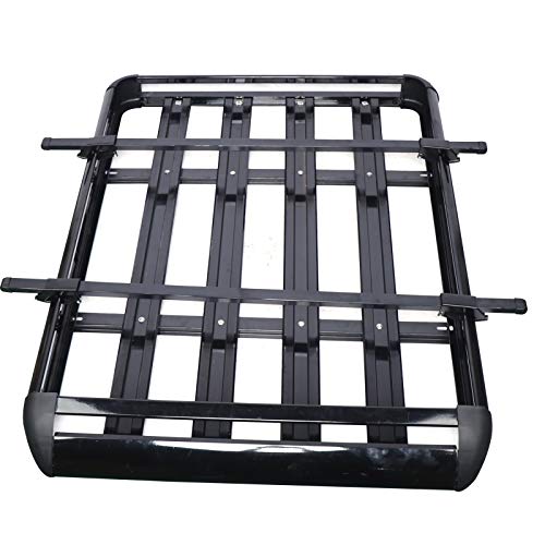 OUKANING Barres de Toit Universelles en Alliage d'Aluminium pour Voiture, Porte-Bagages, Porte-Cargaison, Noir