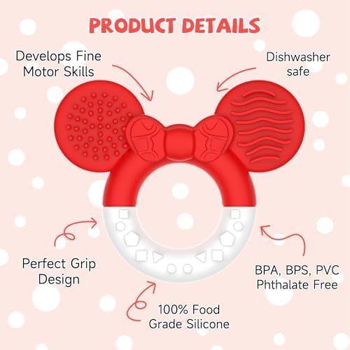 Baby Teething Toys，Teether for Babies 3＋Months，BPA Free Soft and Silicone Teething Relief Soothing Sore Gums Baby Chew Toys — 사진 3