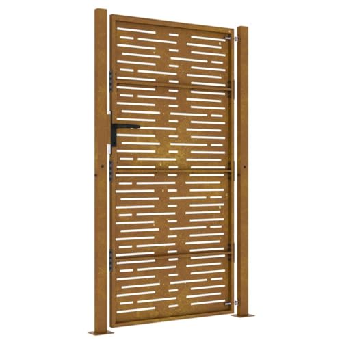 VidaXL Cancello da Giardino 105x205 cm Acciaio