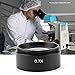 Thincol 0.7X Auxiliary Stereo Microscope Objective Lens, 48mm Mounting, Easy to Attach, Black, LED Light, Metal, Industry Video Microscope Accessory