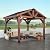 Backyard Discovery Arlington 12' x 10' Cedar Wood Outdoor Gazebo Pavilion with Hardtop Galvanized Steel Peak Roof, Snow Support, Wind Resistance, PowerPort, Shade for Garden, Patio, Deck, Entertaining