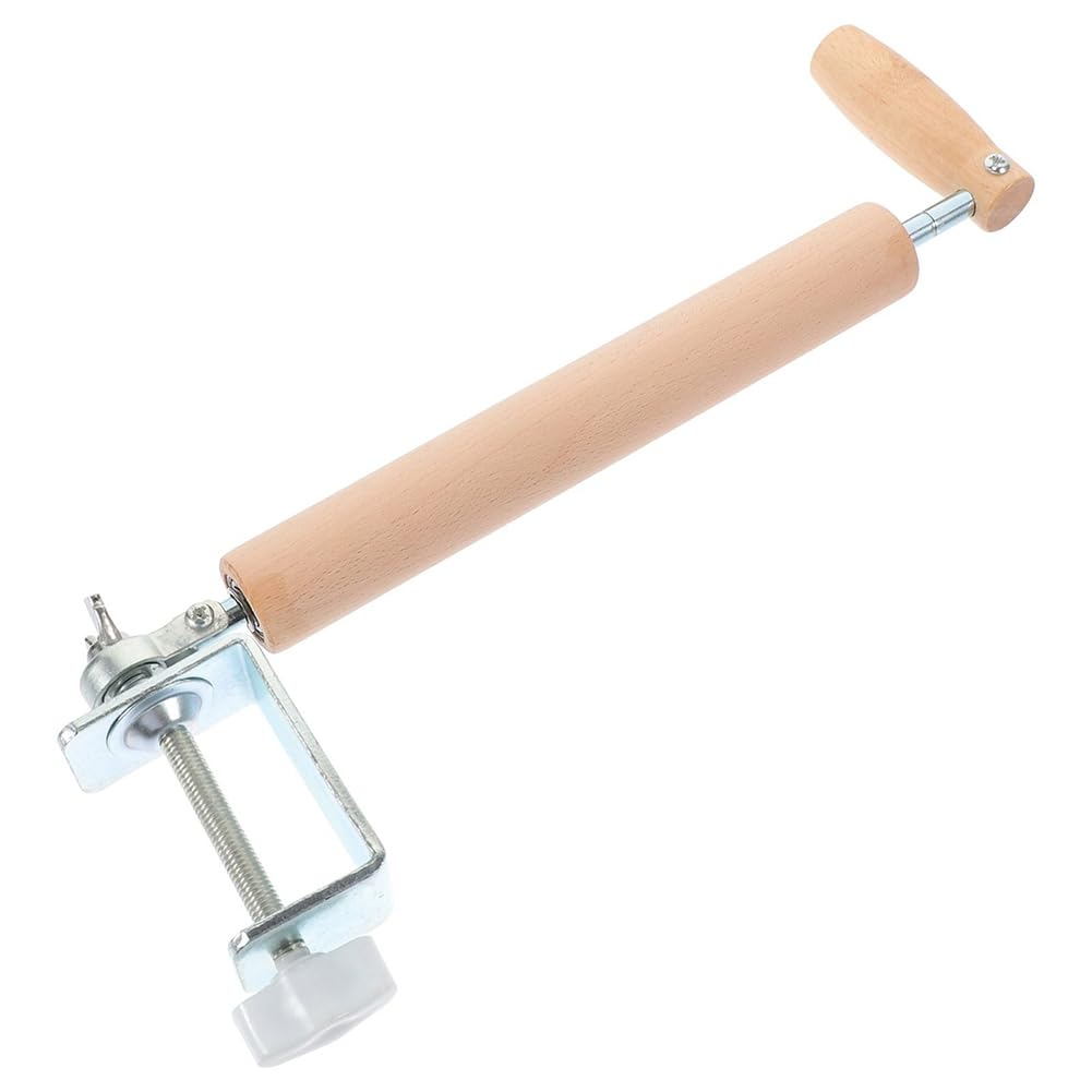 Hndhbfgrt Premium Wooden Rolling Pin for Baking - 360° Rotating Handle, Non-Stick, Ideal for Dough, Pizza, and Pastries