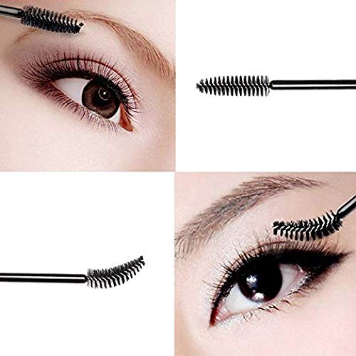 Image of G2PLUS 300PCS Eyelash Brush, Disposable Eyelash Mascara Brushes Wands Applicator Tools Makeup Brush Kits, Eyelash Spoolies Eyelashes Brush for Eyelash Extensions and Eyebrow Brush (Black)