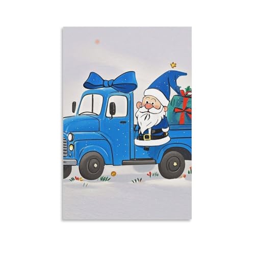 Toile murale camions cadeaux : habillez vos murs vides de salon 60x90