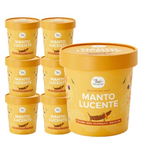 Biscotti per Cani per il Pelo, contro la Dermatite | Ricchi di Ribes Nero per un Manto Luminoso e in Salute | Snack Cane funzionale gusto Ribes | 6 X 600gr | Mangime Complementare italiano | Hygge Dog