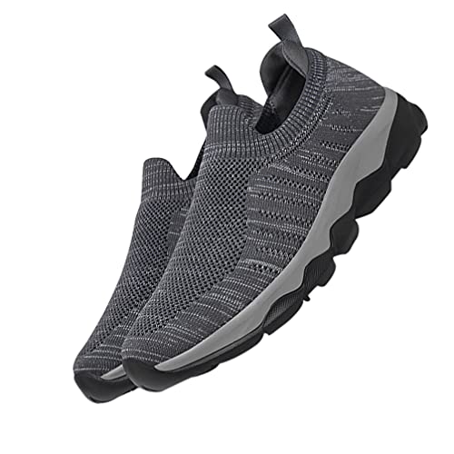 Holibanna Elastic and Comfortable Outdoor Sports Shoes Light Breathable Mesh Sneakers Hiking Shoes Grey