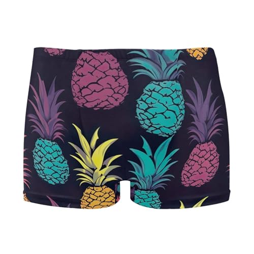 Pineapple Fruit Mens Swim Trunk Swimwear Bathing Suit Swim Brief Square Leg Board Short S B0401025