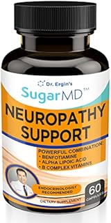 Dr. Ergin's SugarMD Neuropathy Support with Alpha Lipoic Acid, Benfotiamine, L- Carnitine and B Complex Vitamins (60)