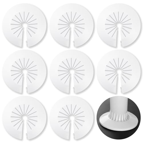 8 PCS Plumbing Cover Plates for Bathroom Pipes