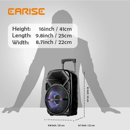 Small Bluetooth Pa Speaker System With Wireless Microphone | 8 Inch Portable Outdoor Karaoke Machine | Fun Wireless Speaker For Party | Earise V30 #TOP1