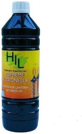 24 x 1 Litre Citronella Oil - Outdoor lantern and torch fuel Large Bottle